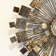 Brutalist Sunburst wall sculpture by Curtis Jere. USA, 2000s