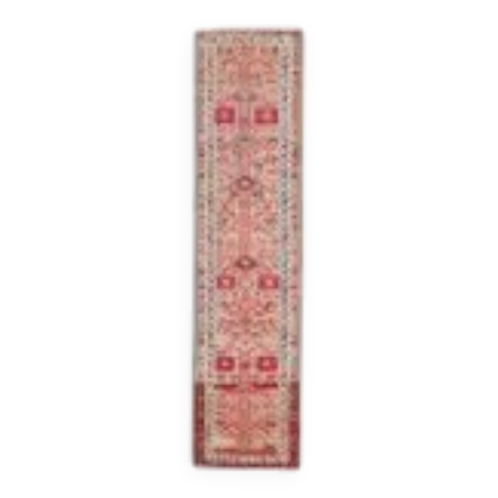 Vintage Turkish Hand-Knotted Wool Cotton Beige Runner Rug
