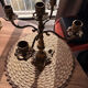 Antique bronze candelabrum with 5 arms - dolphin head feet