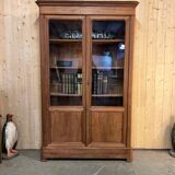 Old display case with bubbled glass