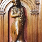 Renaissance two-part walnut sideboard
