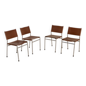 4 chaises ''SE06'' cuir - martin visser