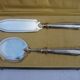 2 dessert serving cutlery art deco silver filled and silver metal
