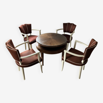Tavle Art Déco 1930 + 4 chaises fauteuils