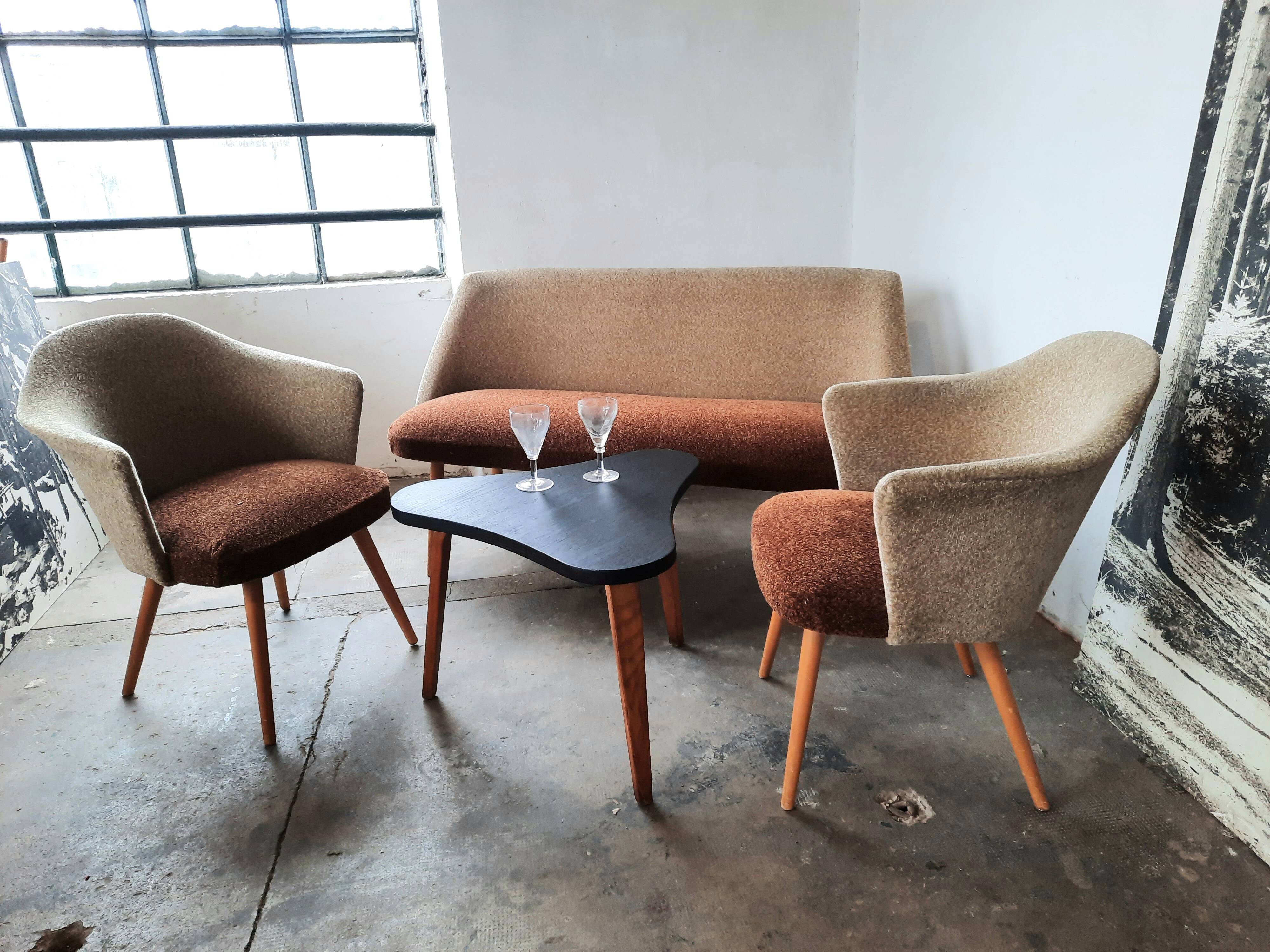 2 armchairs published by Thonet, 1960