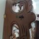 Art Nouveau openwork wooden shelf
