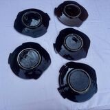 5 fish plates by Marius Giuge for Vallauris