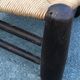 Low chair oak and straw vintage 1950