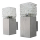 Pair of Space Age Cubist wall lights. Brushed aluminum, 1970s