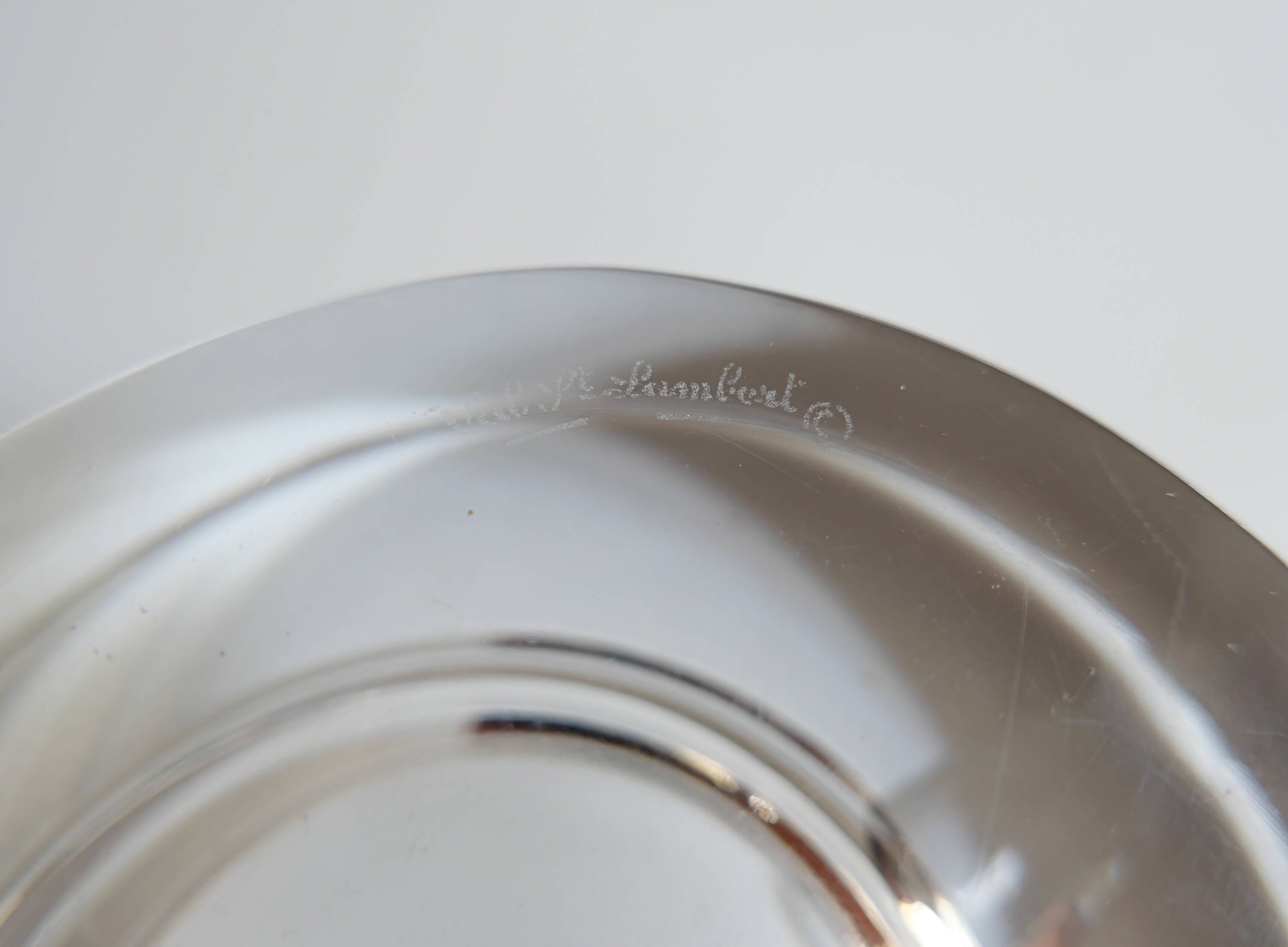 Val Saint Lambert vintage crystal ashtray 1970