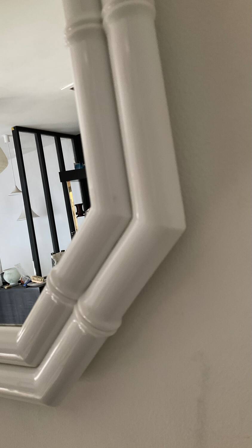 Vintage bamboo-style backelite mirror from the 70s