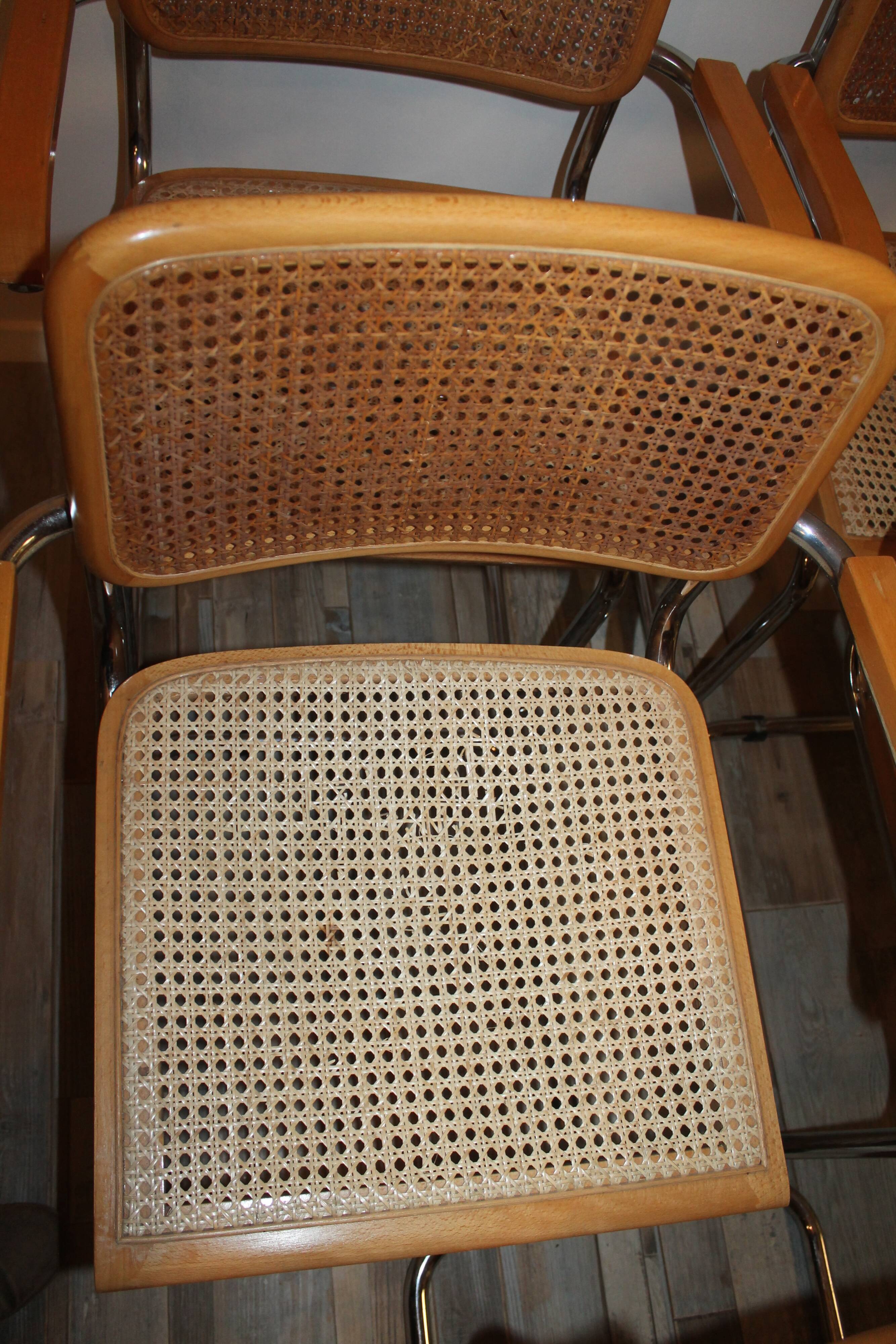 Lot 8 cesca B64 armchairs by Marcel Breuer