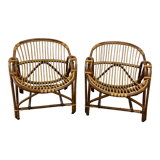 Pair of rattan armchairs POP UP CHRISTMAS 2022