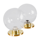 Set of 2 glass sconces from Kamenický Šenov, 1950s