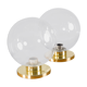 Set of 2 glass sconces from Kamenický Šenov, 1950s
