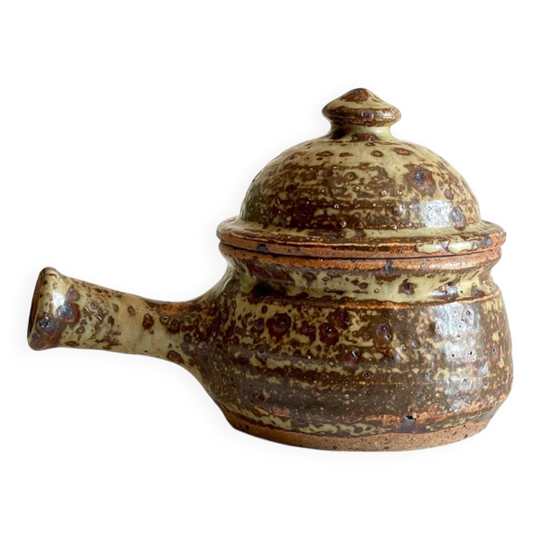 Pot en grès pyrité vintage