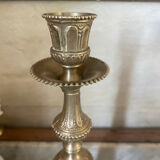 Paire de bougeoirs en laiton