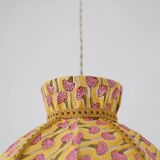 Printed textile suspension, dome shape with small crown
