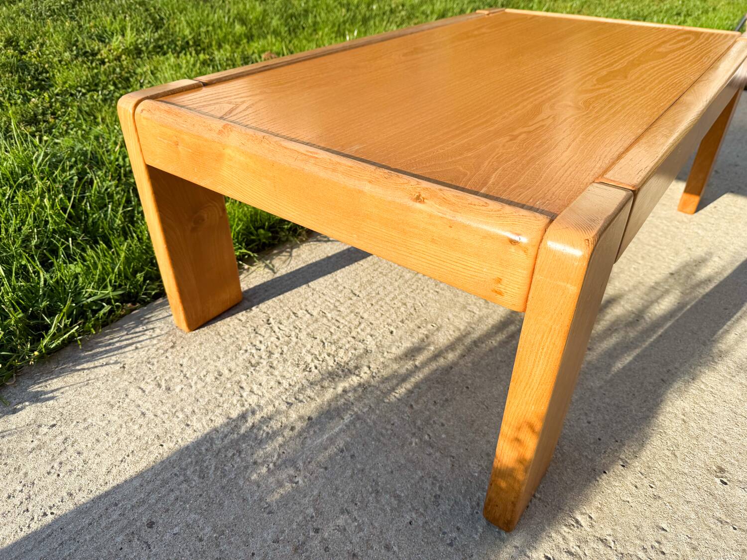 Solid elm coffee table