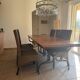 Patinated iron chandelier with pendants, romantic / shabby chic style.