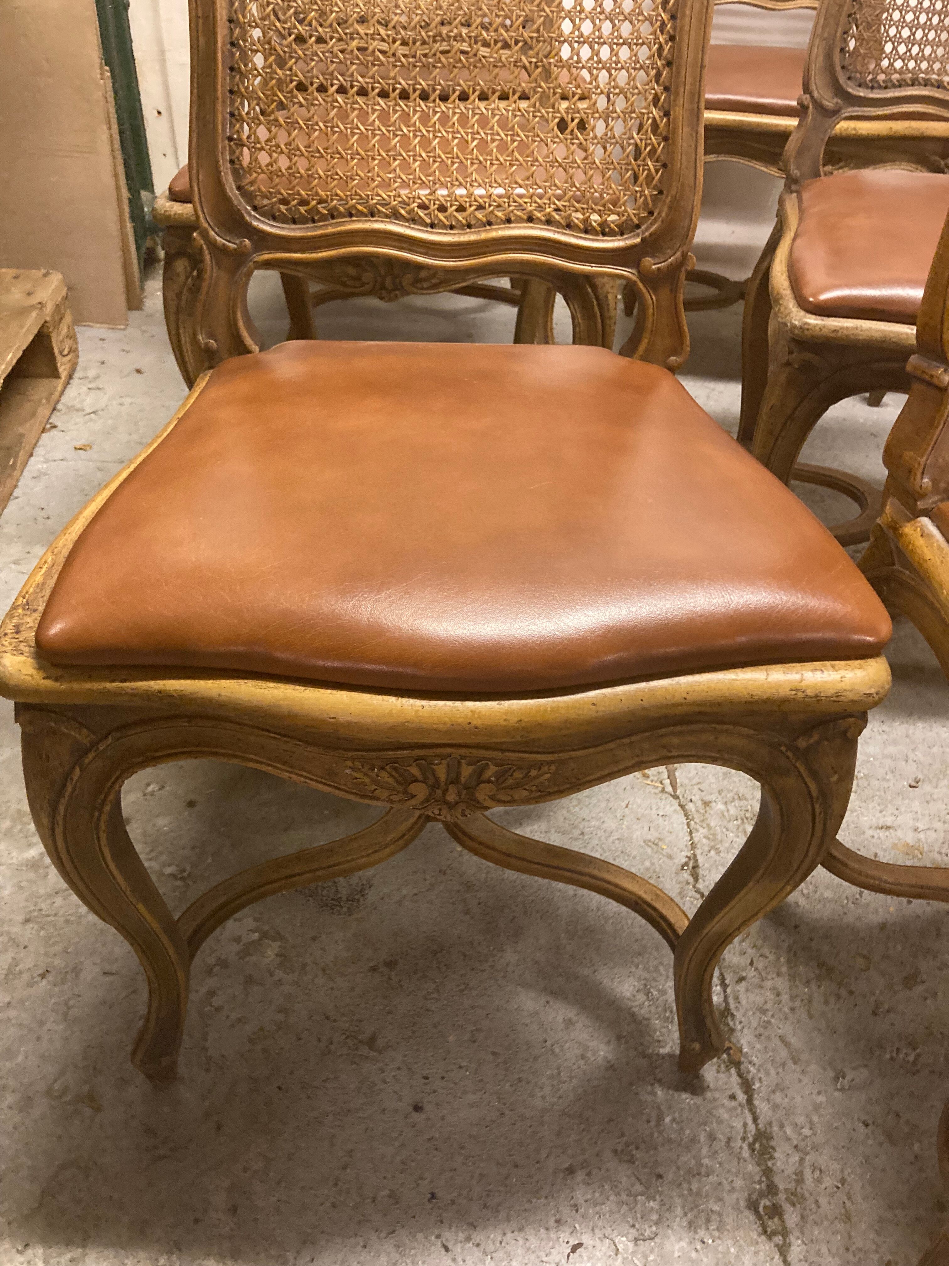 Chairs in beech Louis XV style