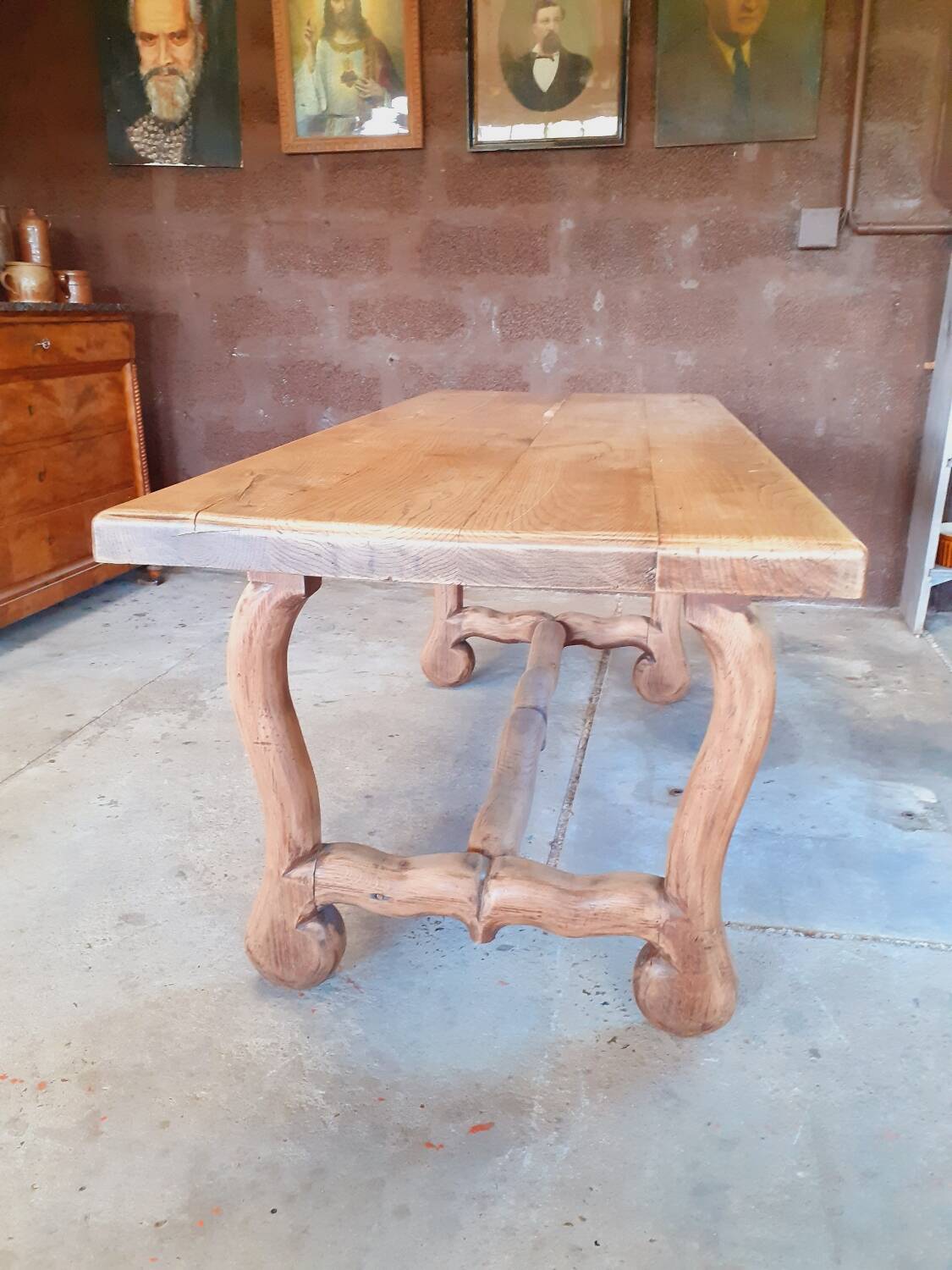 Rustic oak table.