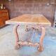 Rustic oak table.