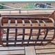Vintage rattan magazine rack