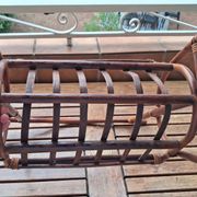Porte revues vintage en rotin
