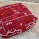 Handmade Berber Kilim pouf, floor cushion