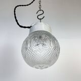 Vintage White Porcelain Pendant Light, 1970s