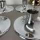 Silver disc wall lamps by Charlotte Perriand, Germany, 1970s, set of 4