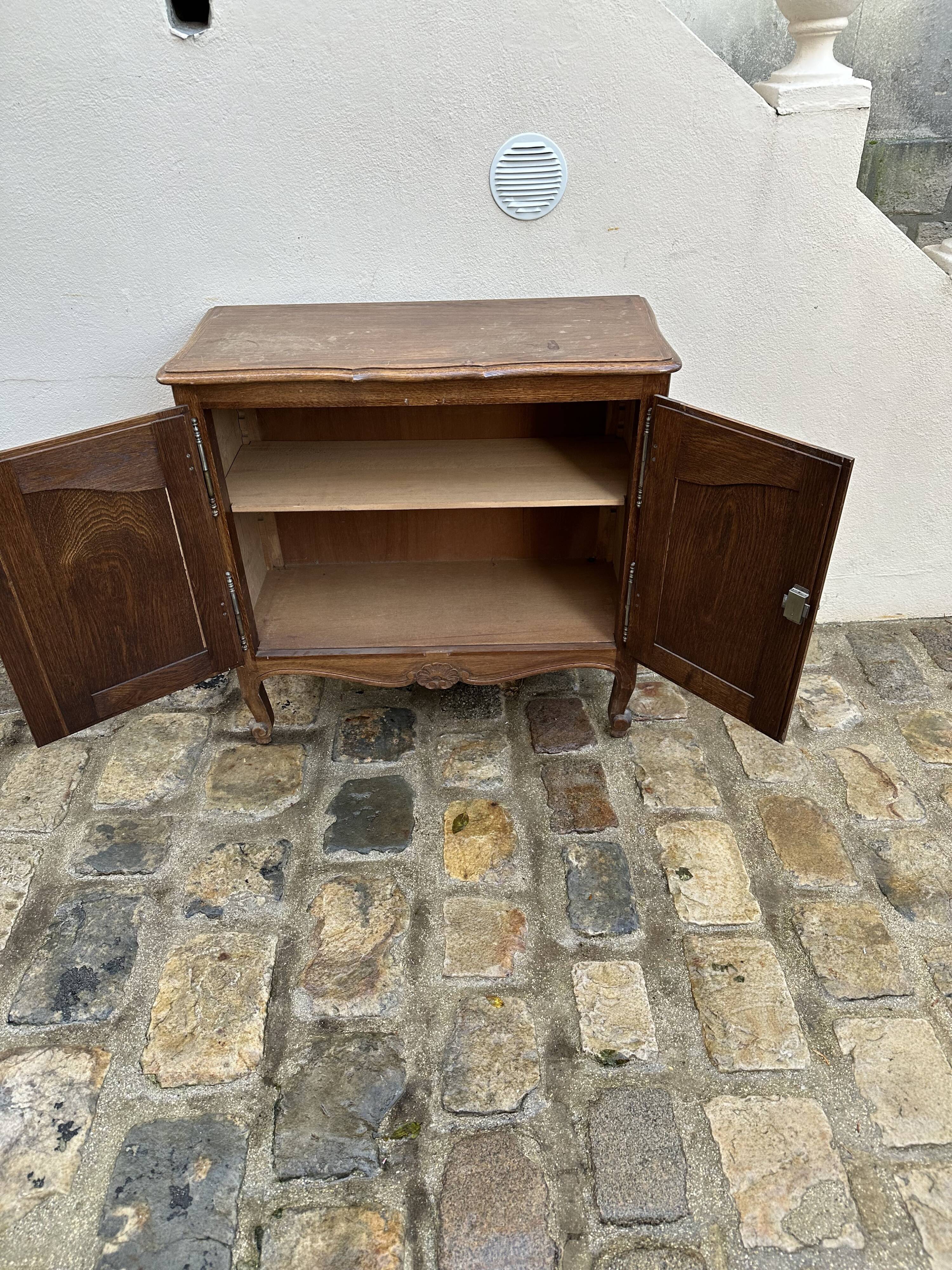 Rustic Louis XV style two-door sideboard