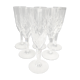 6 Champagne flutes in cut crystal of Saint Louis chantilly model