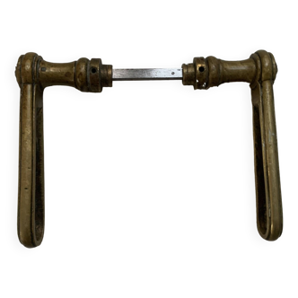 Pair of old brass door handles
