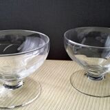 6 Vintage Low Champagne Glasses