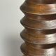 Midcentury brutalist wood turned side table, Charles Dudouyt style, 1950s