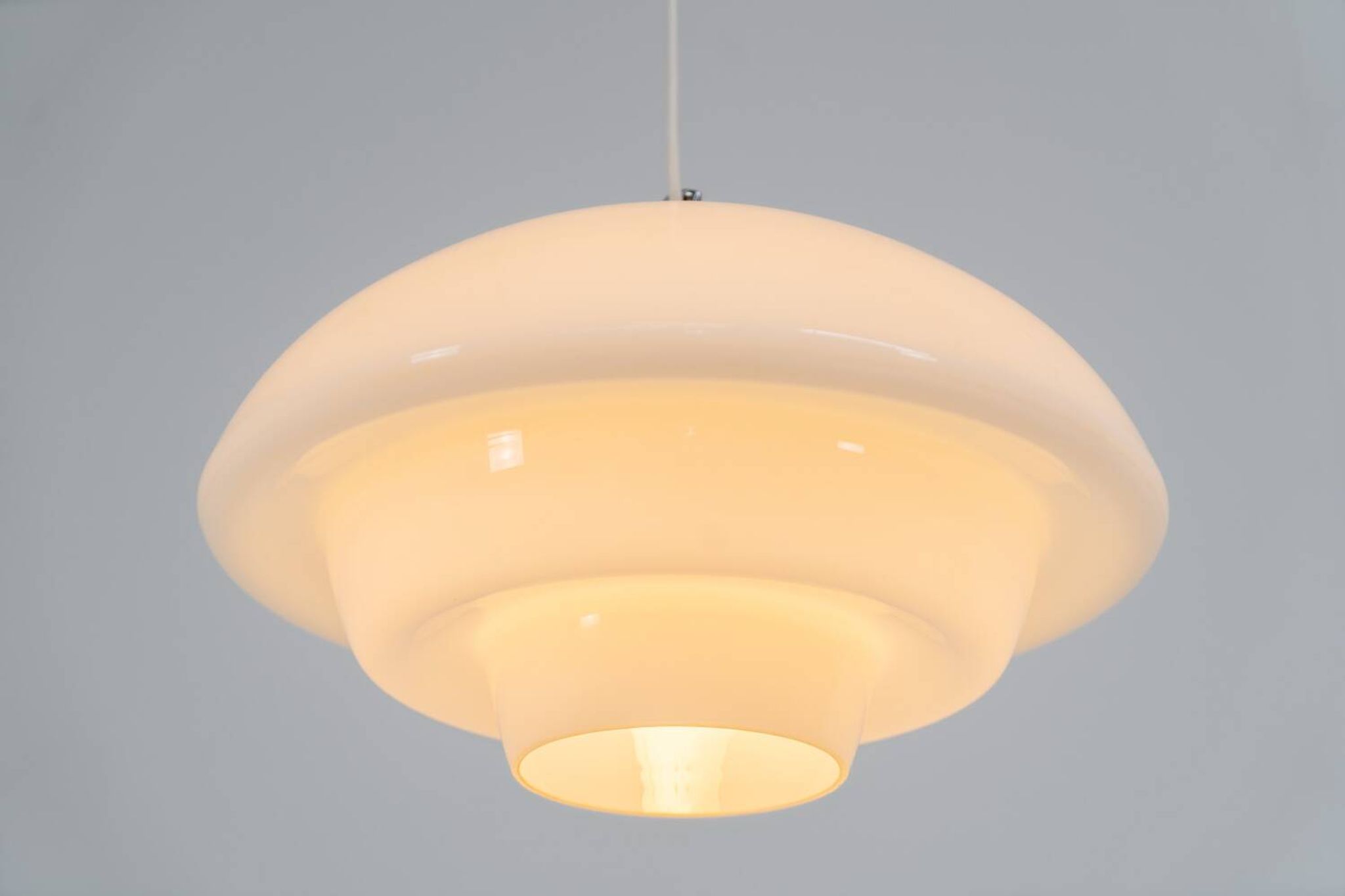 Mid-century glass pendant light (Denmark, 1970s).