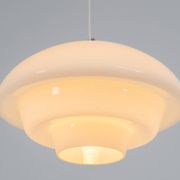 Mid-century glass pendant light (Denmark, 1970s).