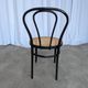 Mid-Century Thonet Style Dining Chair / Black Bentwood & Cane Seat Vintage