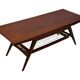 Table basse en teck dans le style de Louis van Teeffelen, années 1960