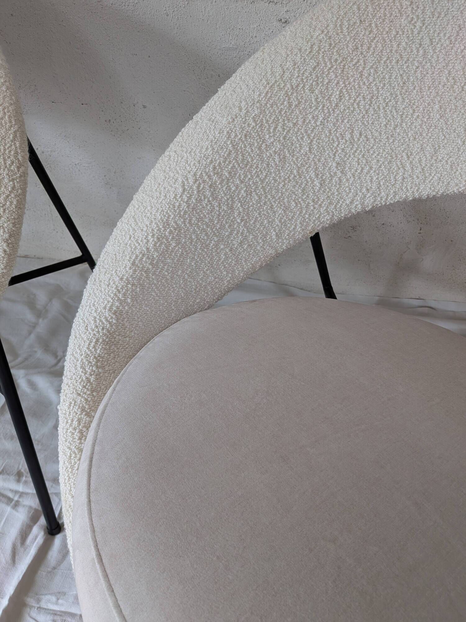 Pair of Saturn armchairs by Geneviève Dangles and Christian Defrance.