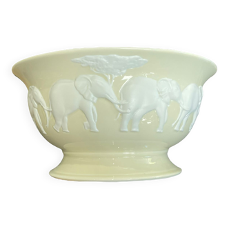 Raynaud in Limoges Large Elephant Cup Model Kenya Porcelain