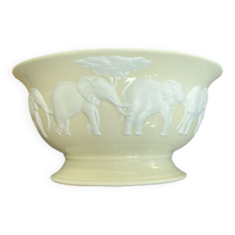 Coupe éléphant modèle kenya en porcelaine Raynaud à Limoges Grande