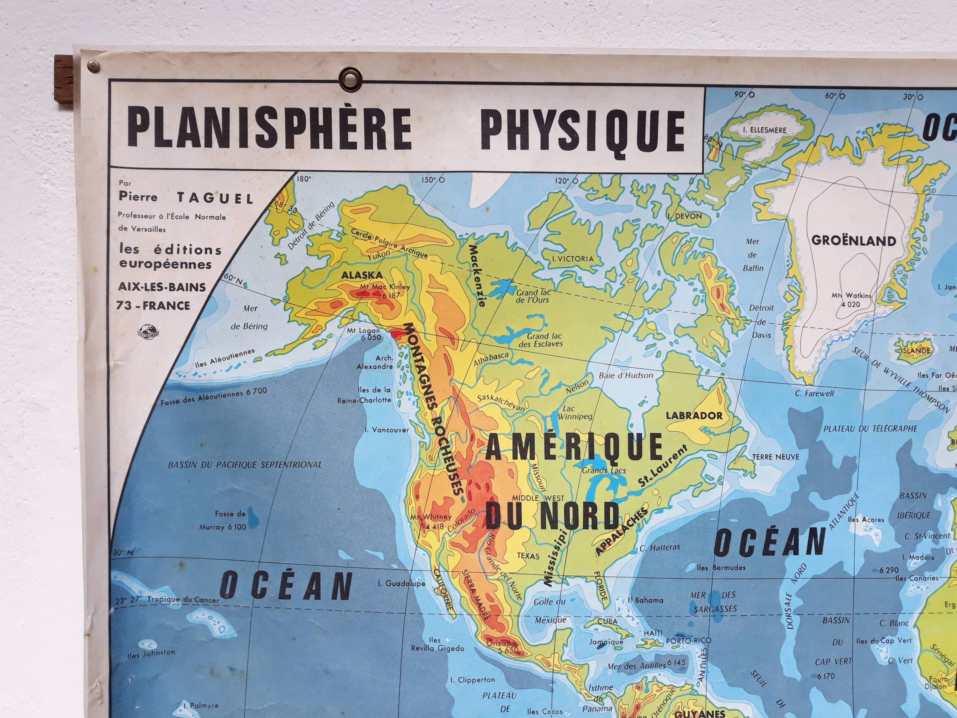 Vintage school map 1969