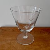 Lot of 6 crystal wine glasses engraved 50-60 years