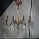 vintage pendant light from the 60s 70s with glass pendants and 5 candle holders