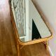 Coffee table, rattan mirror top 60s