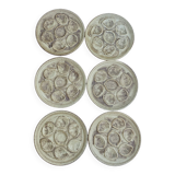 Vintage stoneware oyster plates