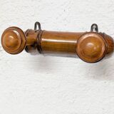 Turned wooden coat rack